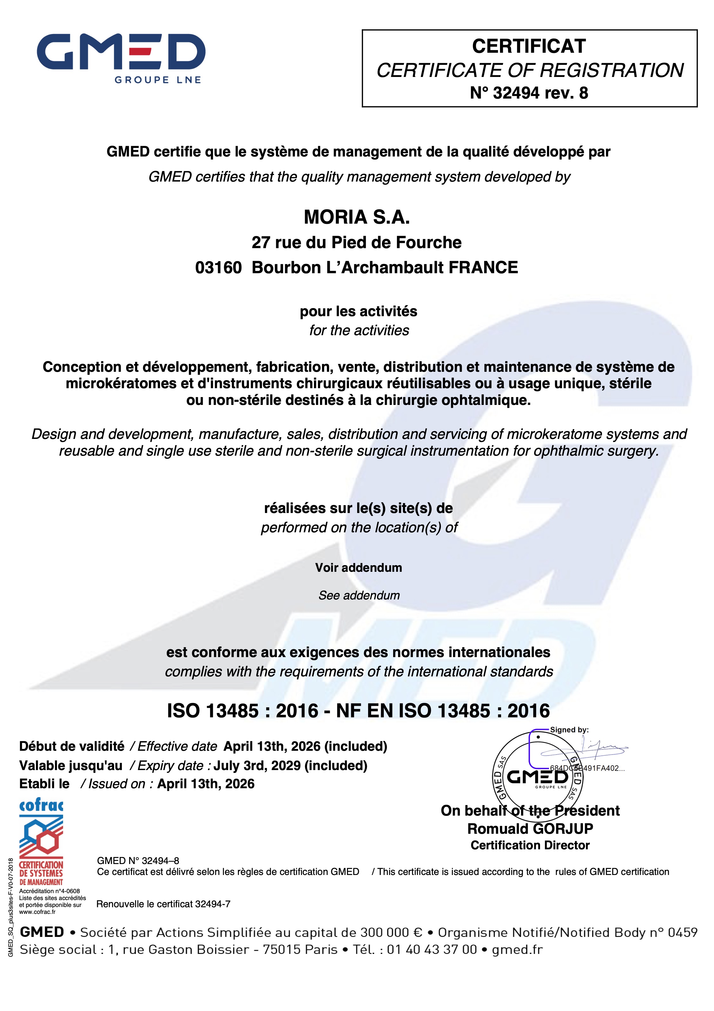 Moria Certificate ISO 13485_32494-7-2024